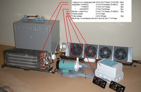 ICEBERG AC powered split airconditioning unit, components